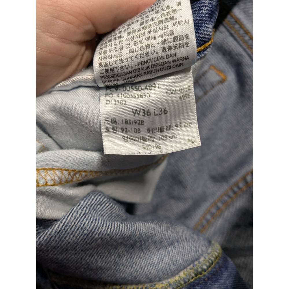 Lot of 2 Levis 550 Relaxed Fit Jeans Mens 36x30 Blue Denim Modified Hem - Picture 9 of 16